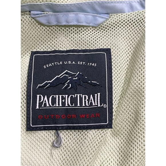 Pacific Trail Women's Plus Size 1x Button Long Sleeve Hooded Jacket Light Green - Picture 13 of 13